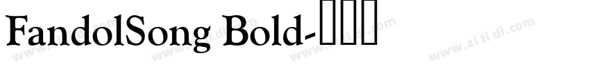 FandolSong Bold字体转换